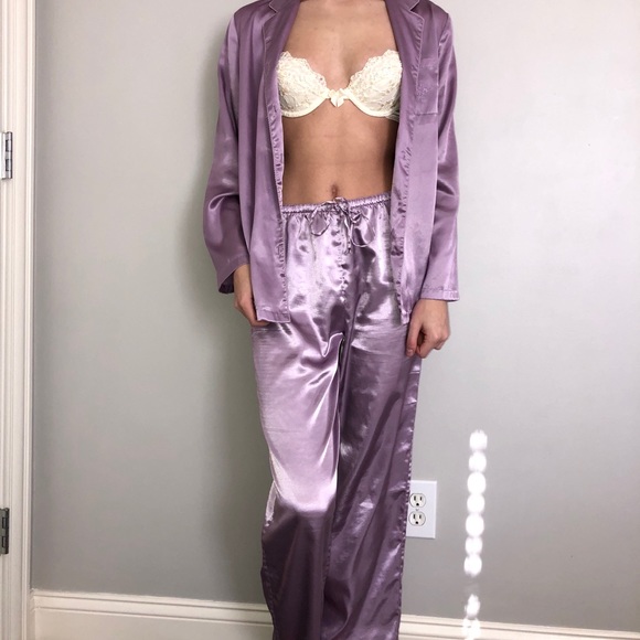 valerie stevens silky lavender sleep set - Picture 2 of 4